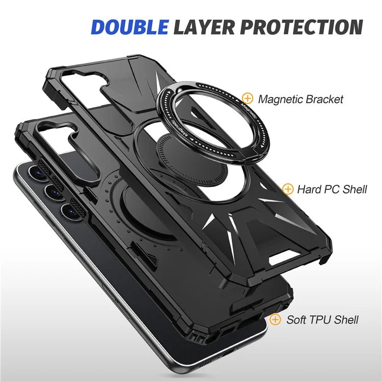 For Samsung Galaxy S24+ Case Magnetic Anti-drop TPU+PC Phone Protector
