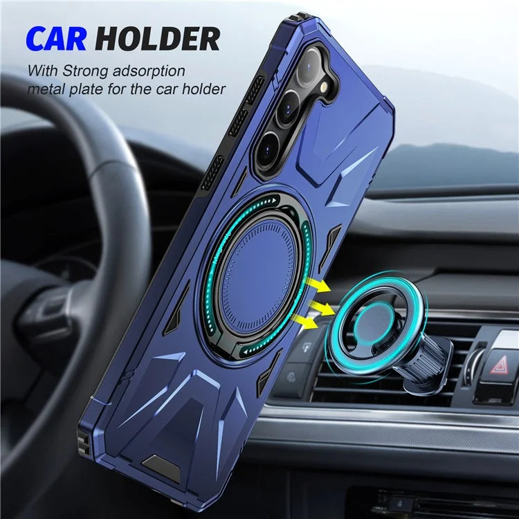 For Samsung Galaxy S24+ Case Magnetic Anti-drop TPU+PC Phone Protector