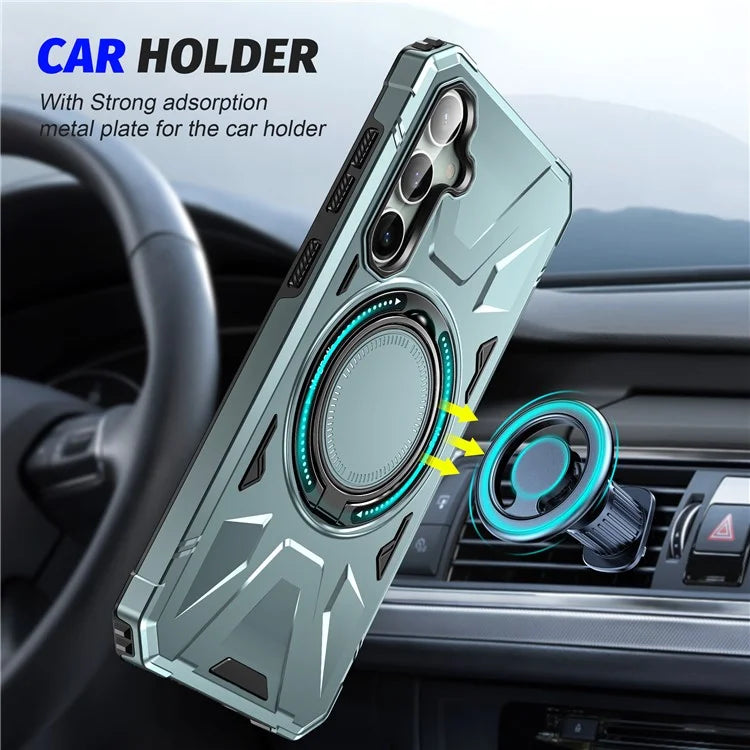 For Samsung Galaxy A15 5G Case Shock Absorbing TPU+PC Magnetic Smart Phone Cover