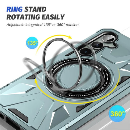 For Samsung Galaxy A15 5G Case Shock Absorbing TPU+PC Magnetic Smart Phone Cover