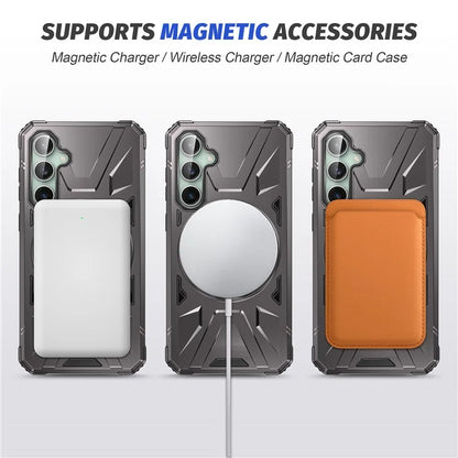 For Samsung Galaxy A15 5G Case Shock Absorbing TPU+PC Magnetic Smart Phone Cover