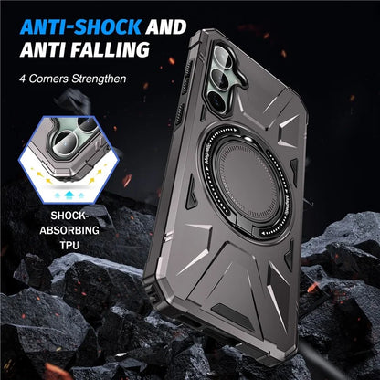 For Samsung Galaxy A15 5G Case Shock Absorbing TPU+PC Magnetic Smart Phone Cover