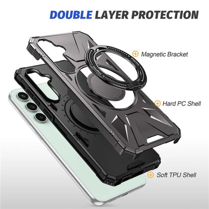 For Samsung Galaxy A15 5G Case Shock Absorbing TPU+PC Magnetic Smart Phone Cover