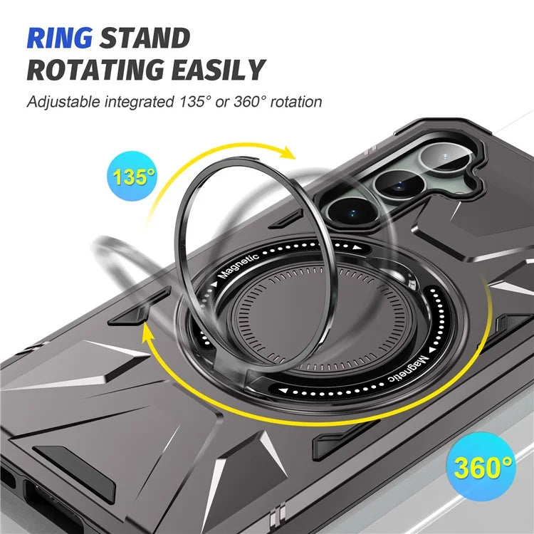 For Samsung Galaxy A15 5G Case Shock Absorbing TPU+PC Magnetic Smart Phone Cover