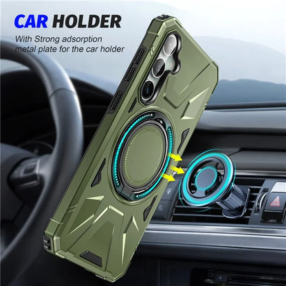 For Samsung Galaxy A15 5G Case Shock Absorbing TPU+PC Magnetic Smart Phone Cover