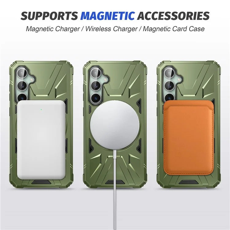 For Samsung Galaxy A15 5G Case Shock Absorbing TPU+PC Magnetic Smart Phone Cover