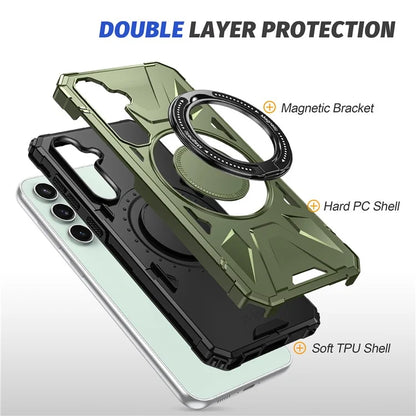 For Samsung Galaxy A15 5G Case Shock Absorbing TPU+PC Magnetic Smart Phone Cover