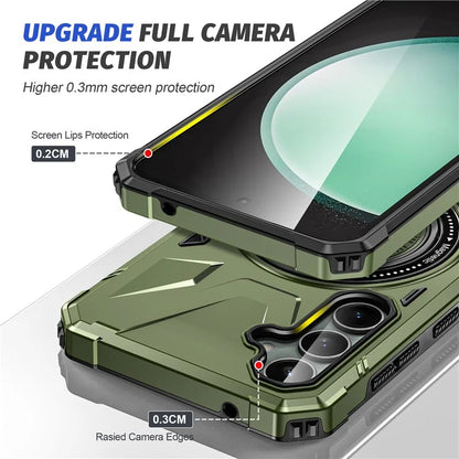 For Samsung Galaxy A15 5G Case Shock Absorbing TPU+PC Magnetic Smart Phone Cover