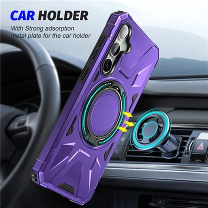 For Samsung Galaxy A15 5G Case Shock Absorbing TPU+PC Magnetic Smart Phone Cover