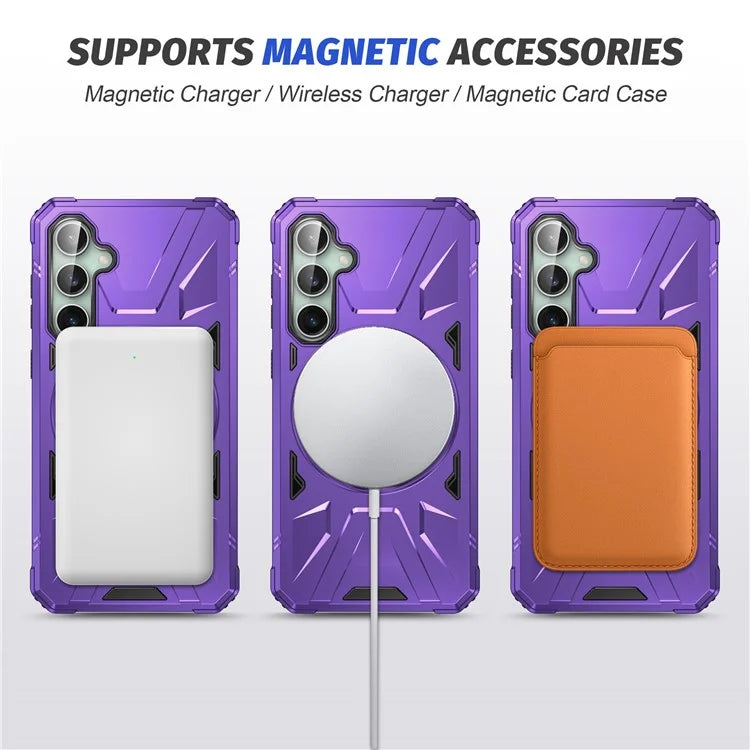 For Samsung Galaxy A15 5G Case Shock Absorbing TPU+PC Magnetic Smart Phone Cover