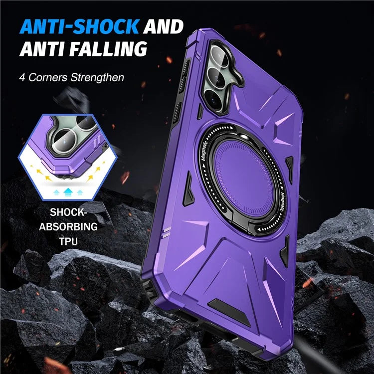 For Samsung Galaxy A15 5G Case Shock Absorbing TPU+PC Magnetic Smart Phone Cover