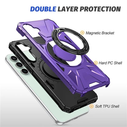 For Samsung Galaxy A15 5G Case Shock Absorbing TPU+PC Magnetic Smart Phone Cover