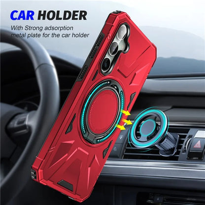 For Samsung Galaxy A15 5G Case Shock Absorbing TPU+PC Magnetic Smart Phone Cover