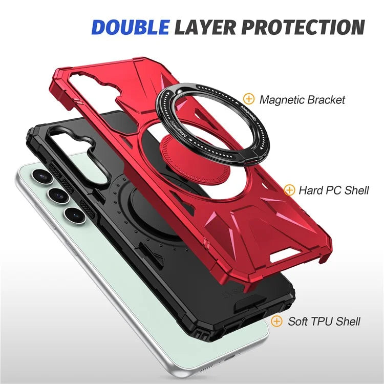 For Samsung Galaxy A15 5G Case Shock Absorbing TPU+PC Magnetic Smart Phone Cover
