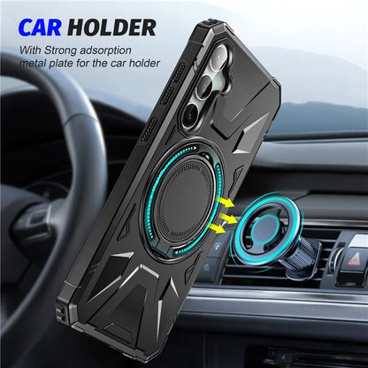 For Samsung Galaxy A15 5G Case Shock Absorbing TPU+PC Magnetic Smart Phone Cover