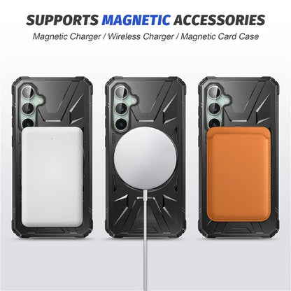 For Samsung Galaxy A15 5G Case Shock Absorbing TPU+PC Magnetic Smart Phone Cover