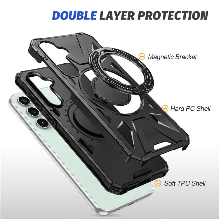 For Samsung Galaxy A15 5G Case Shock Absorbing TPU+PC Magnetic Smart Phone Cover