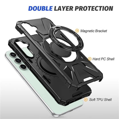 For Samsung Galaxy A15 5G Case Shock Absorbing TPU+PC Magnetic Smart Phone Cover
