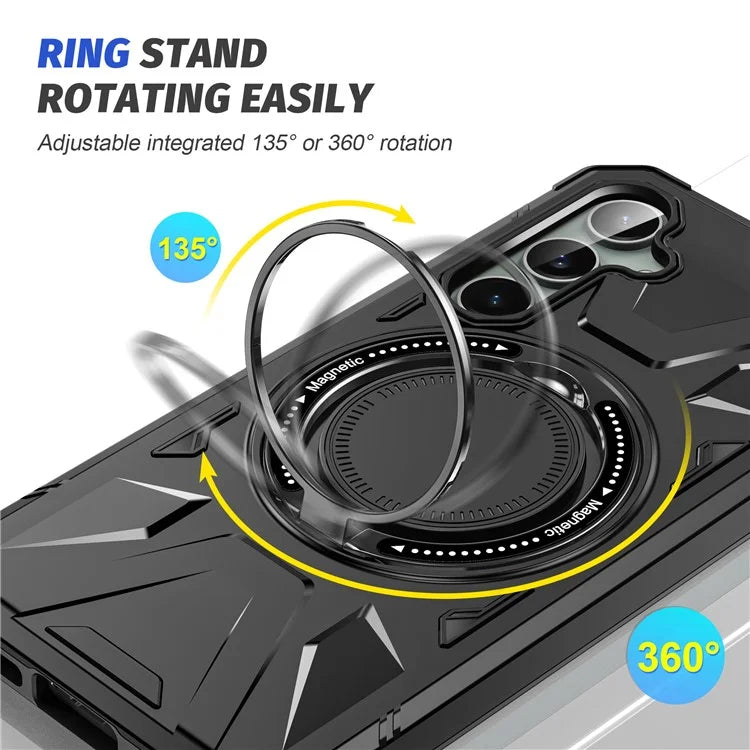 For Samsung Galaxy A15 5G Case Shock Absorbing TPU+PC Magnetic Smart Phone Cover