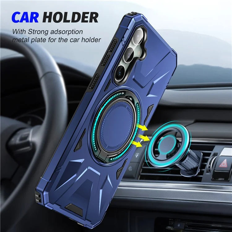 For Samsung Galaxy A15 5G Case Shock Absorbing TPU+PC Magnetic Smart Phone Cover