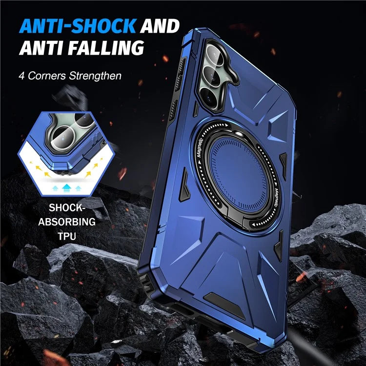 For Samsung Galaxy A15 5G Case Shock Absorbing TPU+PC Magnetic Smart Phone Cover