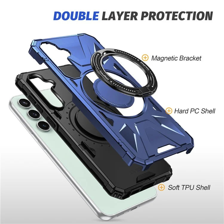 For Samsung Galaxy A15 5G Case Shock Absorbing TPU+PC Magnetic Smart Phone Cover