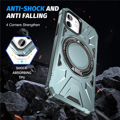 For iPhone 11 Case Anti-fall TPU+PC Kickstand Magnetic Mobile Phone Shell
