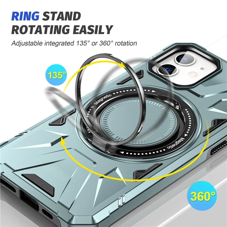 For iPhone 11 Case Anti-fall TPU+PC Kickstand Magnetic Mobile Phone Shell
