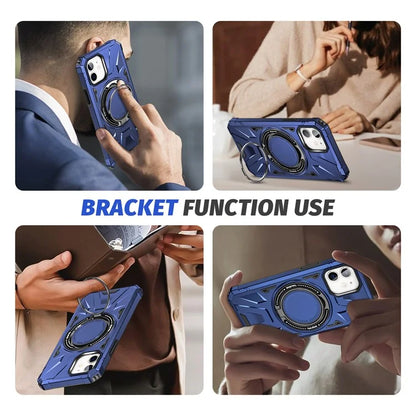 For iPhone 11 Case Anti-fall TPU+PC Kickstand Magnetic Mobile Phone Shell