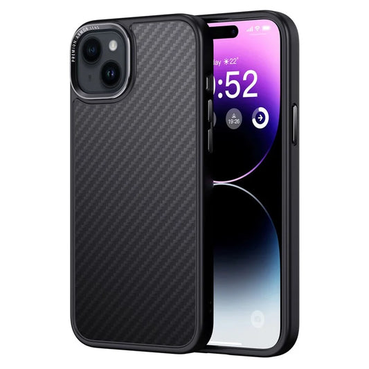 For iPhone 14 Plus Case Aramid Fiber Shockproof Magnetic Mobile Phone Shell Compatible with MagSafe