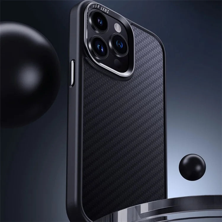 For iPhone 14 Plus Case Aramid Fiber Shockproof Magnetic Mobile Phone Shell Compatible with MagSafe