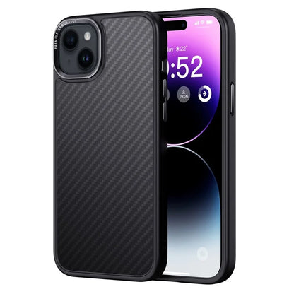 For iPhone 15 Plus Anti-Scratch Phone Case Aramid Fiber Cover Phone Shell Compatible with MagSafe