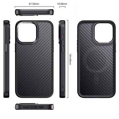 Compatible with MagSafe Phone Cover for iPhone 14 Pro Case Aramid Fiber Cell Phone Shell