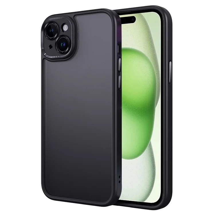 For iPhone 15 Plus Cell Phone Case Precise Lens Cutout TPU+PC Protective Cover