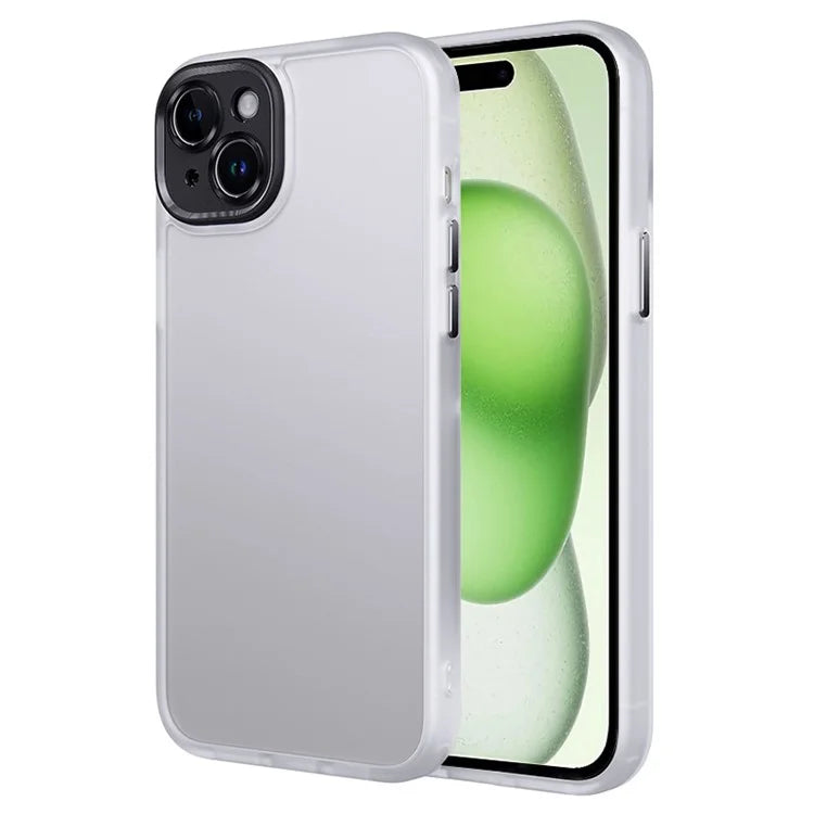 For iPhone 15 Plus Cell Phone Case Precise Lens Cutout TPU+PC Protective Cover