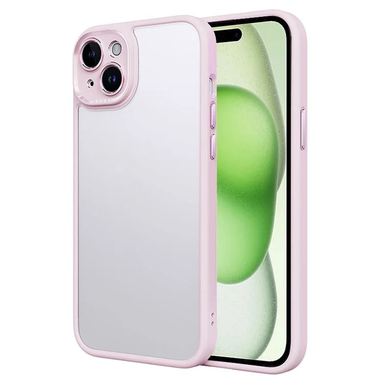 For iPhone 15 Plus Cell Phone Case Precise Lens Cutout TPU+PC Protective Cover