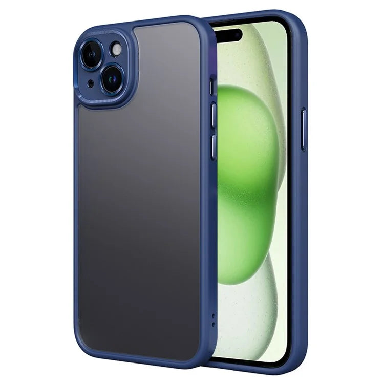 For iPhone 15 Plus Cell Phone Case Precise Lens Cutout TPU+PC Protective Cover