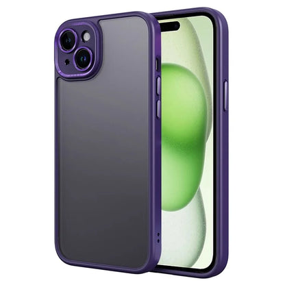 For iPhone 15 Plus Cell Phone Case Precise Lens Cutout TPU+PC Protective Cover