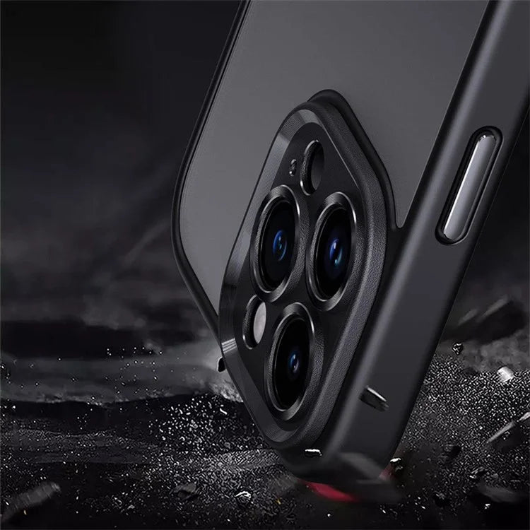 For iPhone 15 Pro Max Cell Phone Case Precise Lens Cutout TPU+PC Anti-drop Back Cover