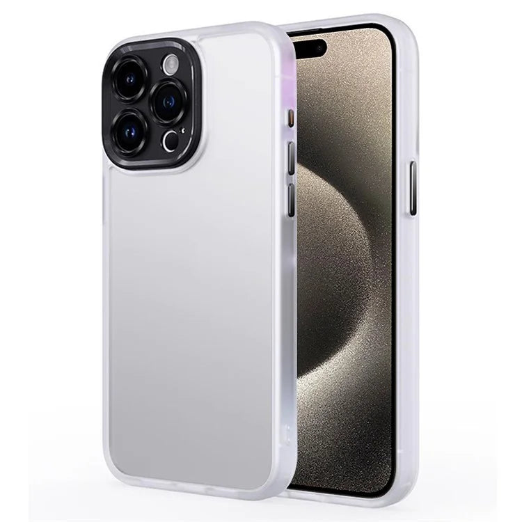 For iPhone 15 Pro Max Cell Phone Case Precise Lens Cutout TPU+PC Anti-drop Back Cover