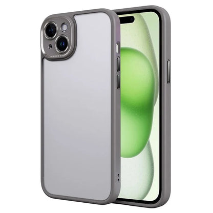 For iPhone 15 Cell Phone Case Precise Lens Cutout Drop-proof Hybrid Cover