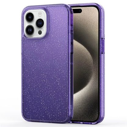 For iPhone 15 Pro Max Cover Glitter Powder Clear Anti-fall Cell Phone Case