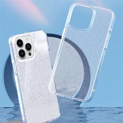 For iPhone 15 Pro Max Cover Glitter Powder Clear Anti-fall Cell Phone Case