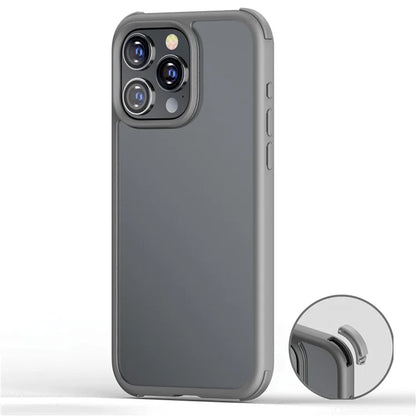 For iPhone 15 Pro Cell Phone Case Contrast Color TPU+PC Matte Protective Cover