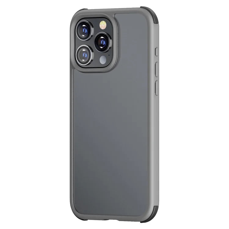 For iPhone 15 Pro Max Cell Phone Case TPU+PC Contrast Color Matte Anti-fall Back Cover