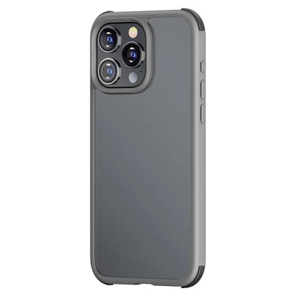 For iPhone 15 Pro Max Cell Phone Case TPU+PC Contrast Color Matte Anti-fall Back Cover