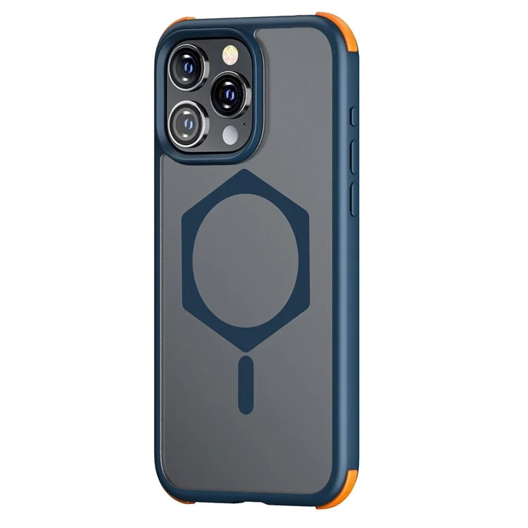 For iPhone 15 Pro Max Magnetic Case TPU+PC Matte Phone Cover Compatible with MagSafe