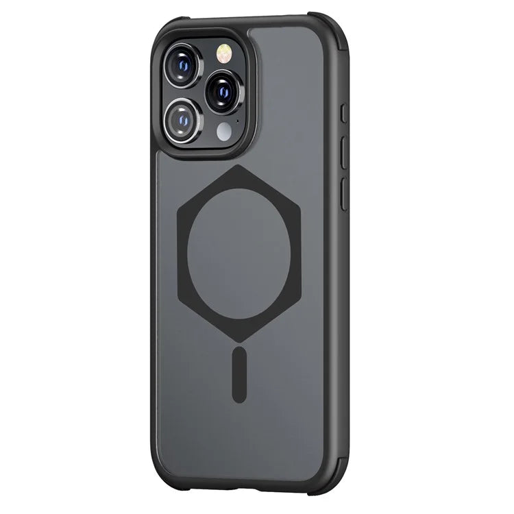 For iPhone 15 Pro Max Magnetic Case TPU+PC Matte Phone Cover Compatible with MagSafe