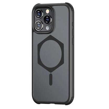For iPhone 15 Pro Max Magnetic Case TPU+PC Matte Phone Cover Compatible with MagSafe