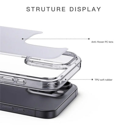 For iPhone 15 Pro Max Cell Phone Cases Matte TPU+PC Anti-drop Back Cover